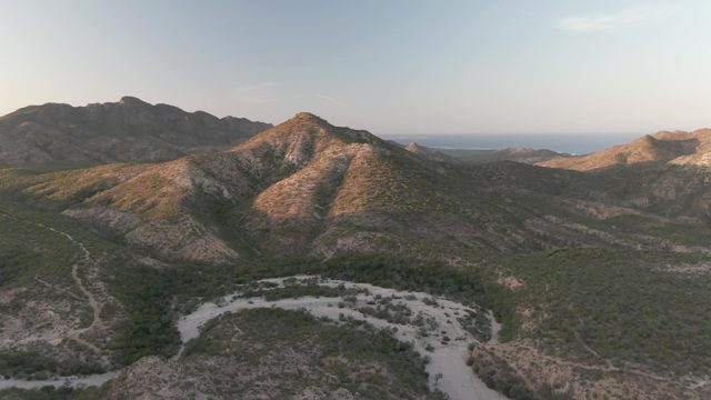 CABO PULMO BCS MEXICO-2022: Winding Road Through Mountain Valley Aerial