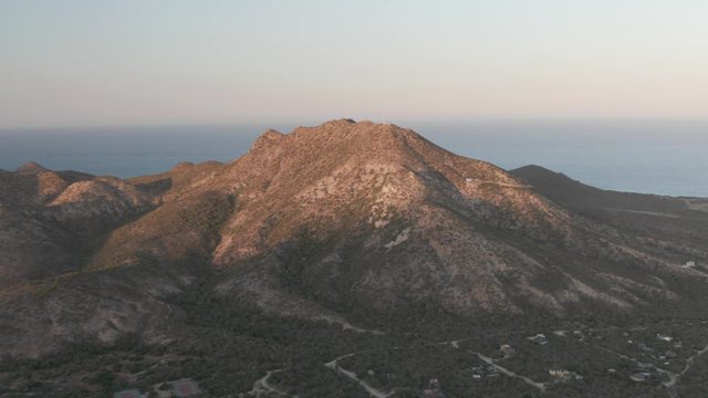 CABO PULMO BCS MEXICO-2022: Mountain Peak and Coastal Landscape with Shifting View
