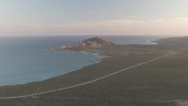 CABO PULMO BCS MEXICO-2022: Coastal Road Along Rocky Shoreline and Ocean