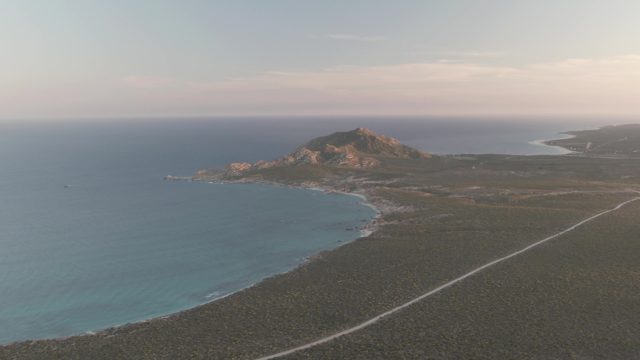 CABO PULMO BCS MEXICO-2022: Coastal Road and Ocean with Hillside