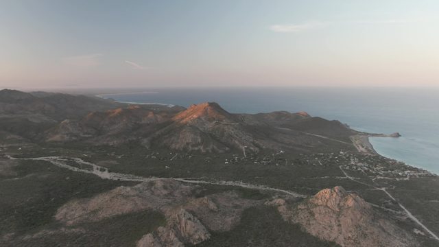 CABO PULMO BCS MEXICO-2022: Dusk Light Over Mountainous Coastline