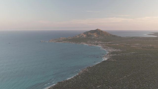 CABO PULMO BCS MEXICO-2022: Sandy Beach and Rocky Hill by the Ocean