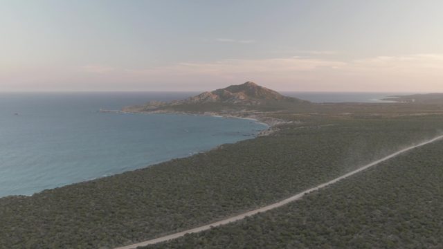 CABO PULMO BCS MEXICO-2022: Coastal Road by Ocean and Hillside