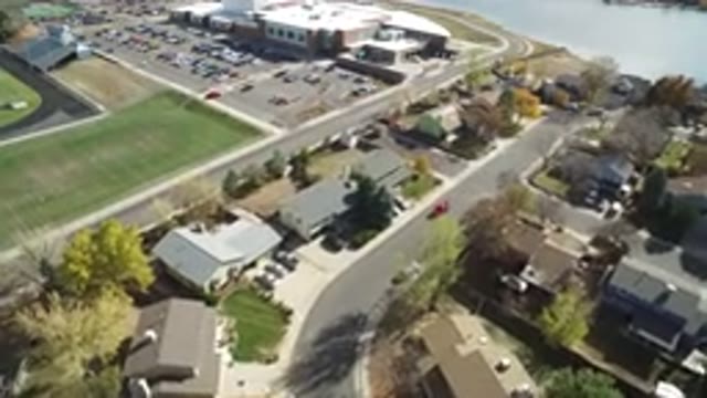 HIDDEN LAKE COLORADO-2016: Overhead Video Of School Or Office