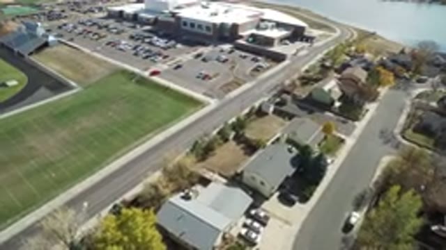 HIDDEN LAKE COLORADO-2016: Large Court With Lawn Next To Three Parking Lots And