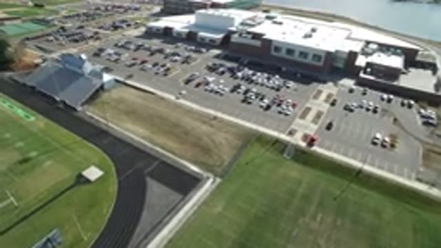 HIDDEN LAKE COLORADO-2016: Shopping Mall With Stores And Parking Lots Of Cars