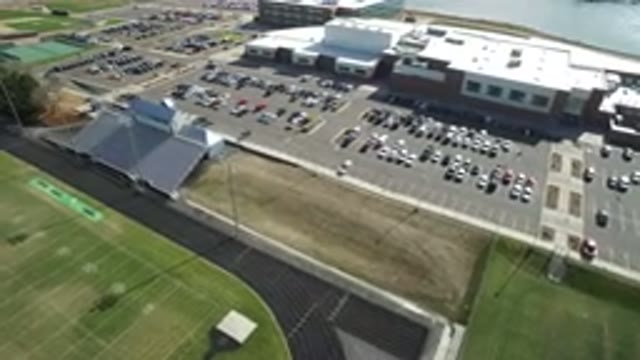 HIDDEN LAKE COLORADO-2016: Aerial Drone View Of An Industrial Facility