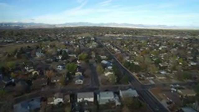 HIDDEN LAKE COLORADO-2016: Aerial View Of The Neighborhood Of A City Consisting
