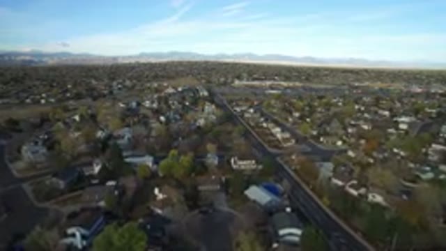 HIDDEN LAKE COLORADO-2016: Aerial View Of A Small Town With Small Houses