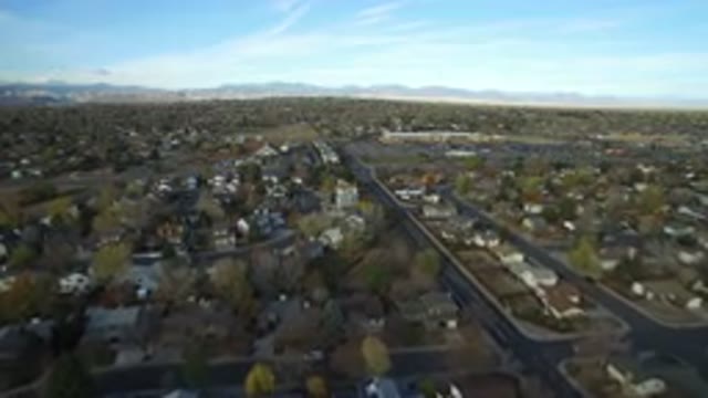 HIDDEN LAKE COLORADO-2016: Aerial View Of A Location Showing Houses Roadways