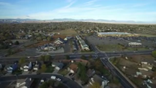 HIDDEN LAKE COLORADO-2016: Overhead View of Traffic and Residential Streets