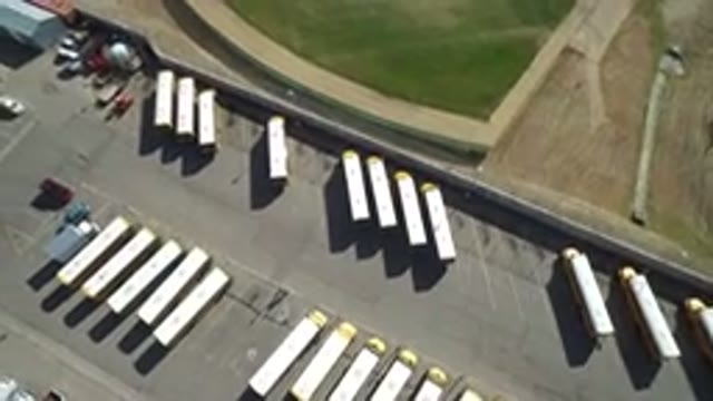 HIDDEN LAKE COLORADO-2016: A View Of A Truck Yard Full Of Different Types Of Vehicles