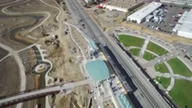 HIDDEN LAKE COLORADO-2016: Aerial View Of A Sports Complex And The Parking Lot