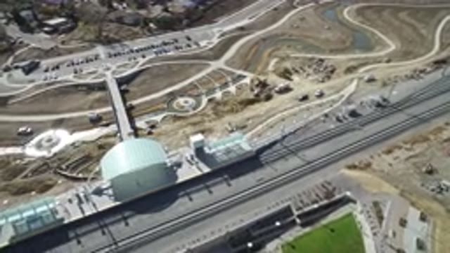 HIDDEN LAKE COLORADO-2016: Train Station Seen From Above