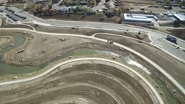 HIDDEN LAKE COLORADO-2016: River And Roads Pass By Streets Near Building