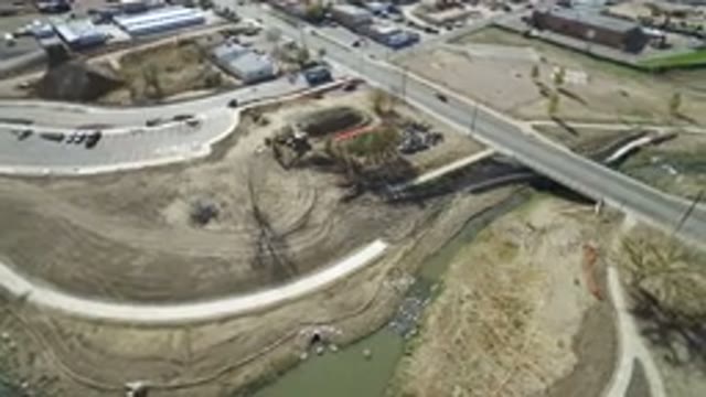 HIDDEN LAKE COLORADO-2016: The Aerial View Of A City In Very Dry Weather With