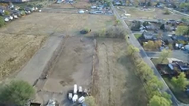 HIDDEN LAKE COLORADO-2016: Birds Eye View Of Rural Small Town With A Main Road