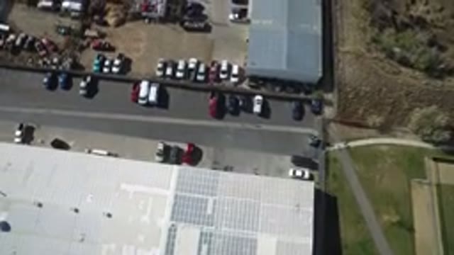 HIDDEN LAKE COLORADO-2016: Drone Camera Shot Of A Parking Lot
