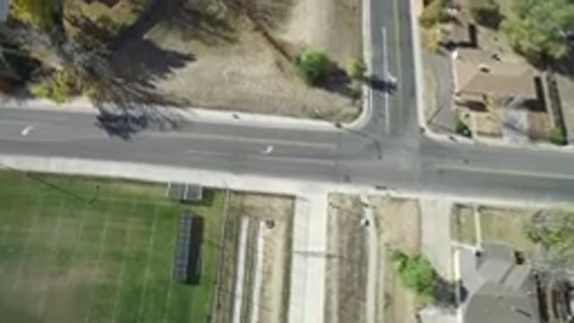 HIDDEN LAKE COLORADO-2016: Up Top View Of Two-Way Road Or Motorway With Trees And Sky