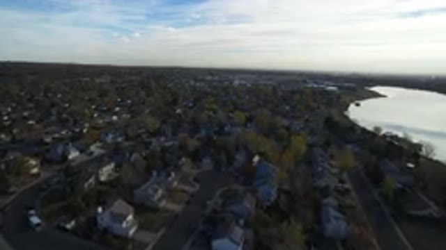 HIDDEN LAKE COLORADO-2016: Flyover Of A Water Adjacent Neighborhood Including
