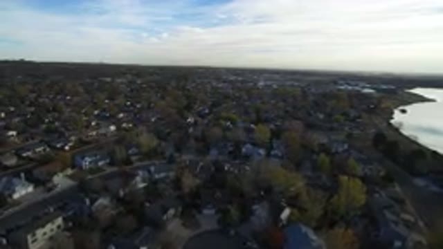 HIDDEN LAKE COLORADO-2016: Establishing View Of Lakeside Neighborhood At Sunset