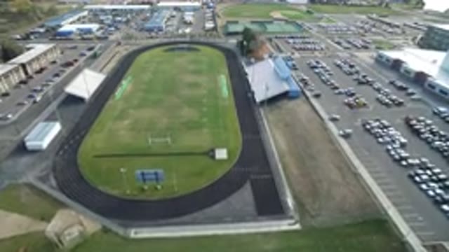 HIDDEN LAKE COLORADO-2016: Quiet Before Event Sports Field Football Track Large