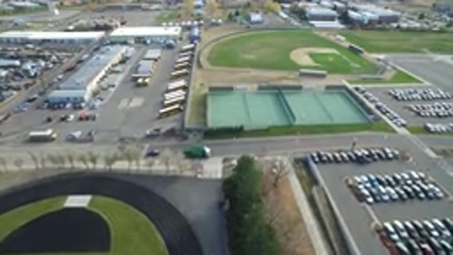 HIDDEN LAKE COLORADO-2016: An Aerial View Of Tennis Courts And A Baseball Field