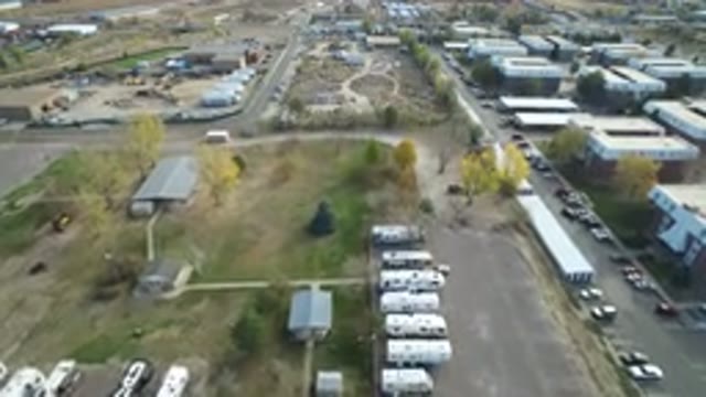 HIDDEN LAKE COLORADO-2016: Zoom Into The Film Grounds Filled With Cars On The