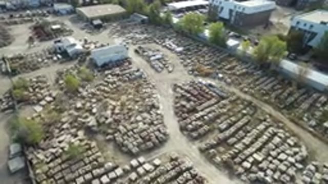 HIDDEN LAKE COLORADO-2016: Aerial View Of A Parking Space On A Clear Sunny Day
