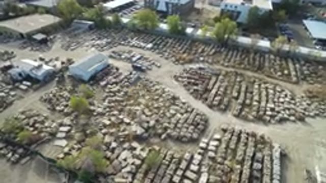 HIDDEN LAKE COLORADO-2016: SUV Vehicle Driving On Dirt Roads Through Waste Yard