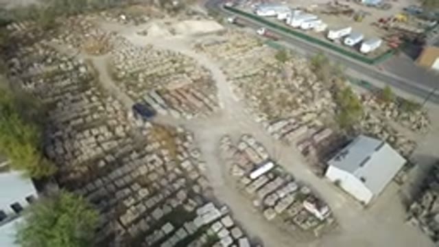 HIDDEN LAKE COLORADO-2016: Area With Stored Packages Near A Warehouse And Road