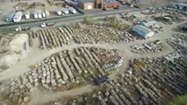HIDDEN LAKE COLORADO-2016: Aerial View Overlooking A Large Industrial Site