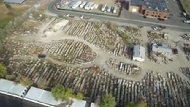 HIDDEN LAKE COLORADO-2016: Camera Going In Circle Above A Parking Lot