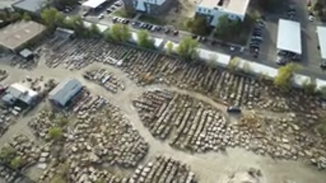 HIDDEN LAKE COLORADO-2016: Aerial View of a Full Parking Space