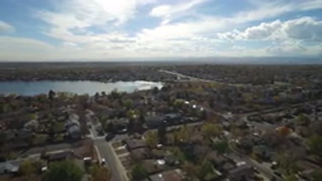 HIDDEN LAKE COLORADO-2016: Aerial View of Homes and Tree-Lined Streets