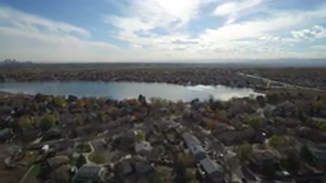 HIDDEN LAKE COLORADO-2016: Big Deep Lake At The Center of A Beautiful Suburban Landscape