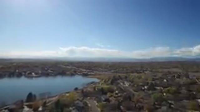 HIDDEN LAKE COLORADO-2016: Aerial View of Upscale Village with Trees and Clean Roads
