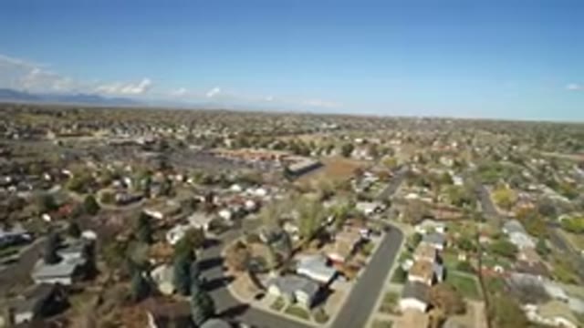 HIDDEN LAKE COLORADO-2016: Urban Space With Several Empty Streets On A Clear
