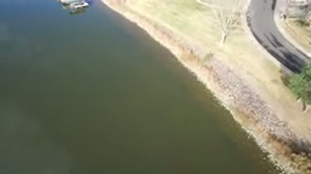 HIDDEN LAKE COLORADO-2016: A Drone View Showing The Edge Of Lake Lexington Where