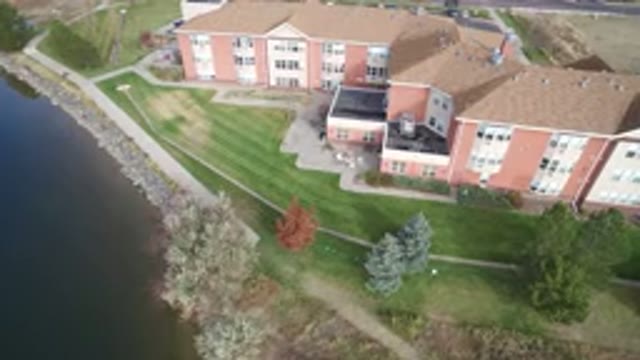 HIDDEN LAKE COLORADO-2016: Aerial View Of A Village With Trees