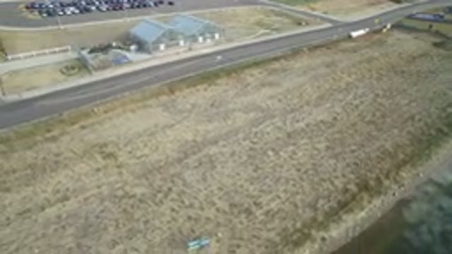 HIDDEN LAKE COLORADO-2016: Aerial View Of A Field Near A Road Industrial