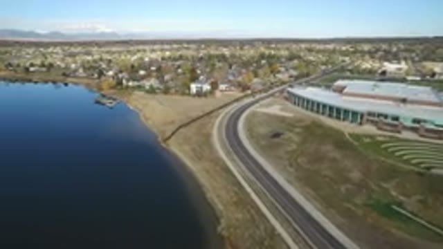 HIDDEN LAKE COLORADO-2016: Drone Overview of Beautiful City in Arid Climate