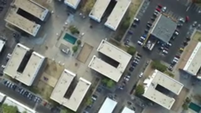 HIDDEN LAKE COLORADO-2016: An Overhead Shot Of A U-Shaped Arrangement Of Buildings