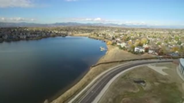 HIDDEN LAKE COLORADO-2016: Road Close To A Lake Near A Town Surrounded By Nature