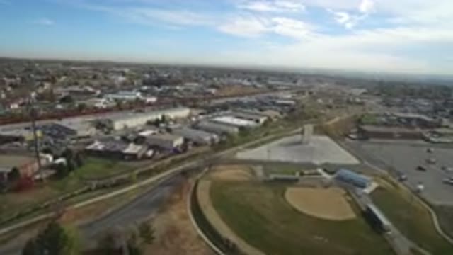 HIDDEN LAKE COLORADO-2016: A Fly Over Of The Town And Baseball Field In The
