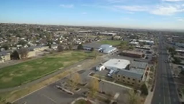 HIDDEN LAKE COLORADO-2016: Industrial Park With Large Buildings Warehouses With