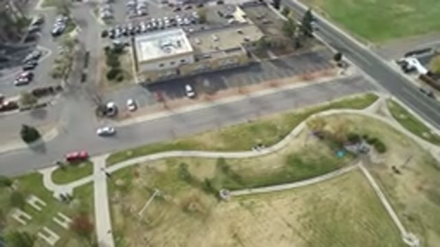 HIDDEN LAKE COLORADO-2016: Aerial View Of A Parking Space