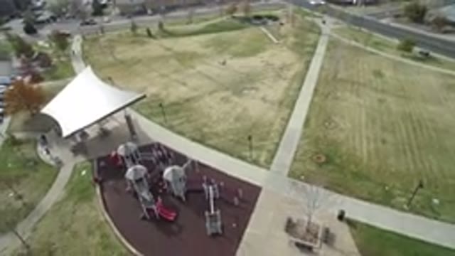 HIDDEN LAKE COLORADO-2016: Event Tent Next To A Park In Autumn With Parking And People