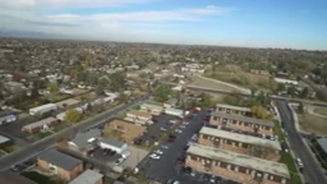 HIDDEN LAKE COLORADO-2016: Aerial Flyover Of Suburban Homes And Buildings