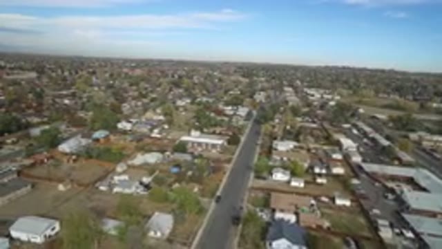 HIDDEN LAKE COLORADO-2016: Bird Eye View Of A Summer Day In A Rural Urban Town